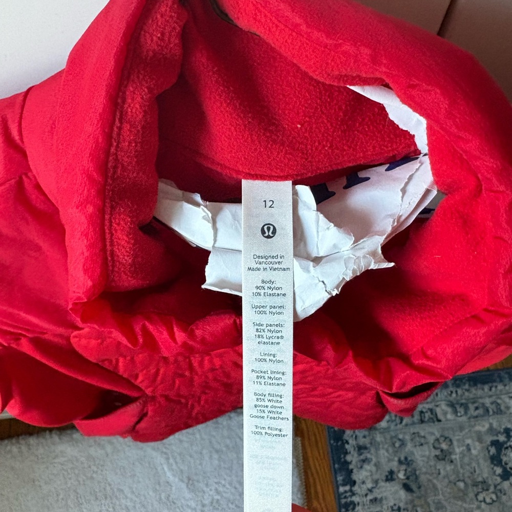 Lululemon Athletica Red Vest